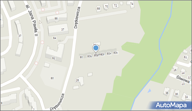 Płock, Drętkiewicza Andrzeja, 80d, mapa Płock