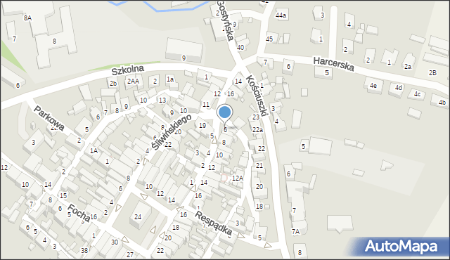 Poniec, Drożdżyńskiego, 6, mapa Poniec