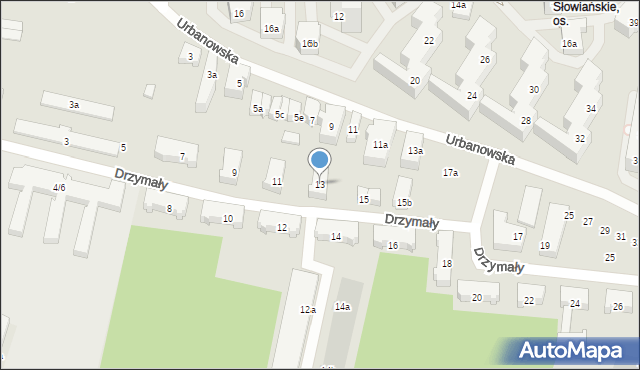 Poznań, Drzymały Michała, 13, mapa Poznania