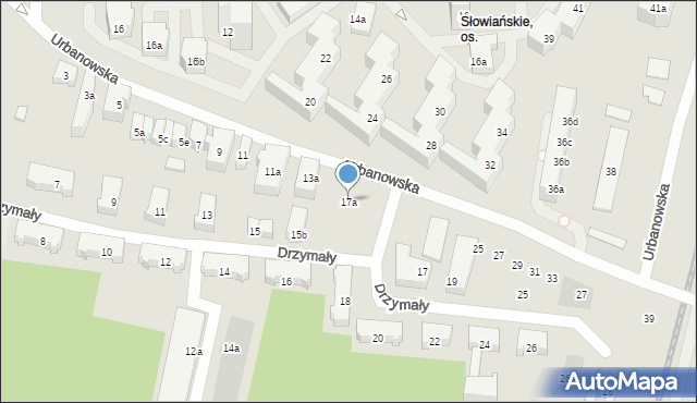 Poznań, Drzymały Michała, 17a, mapa Poznania