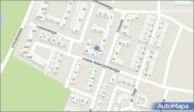 Poznań, Drewsa Romana, 4d, mapa Poznania