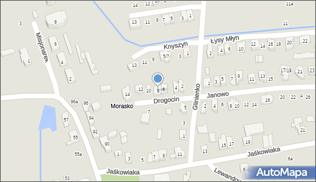 Poznań, Drogocin, 8, mapa Poznania