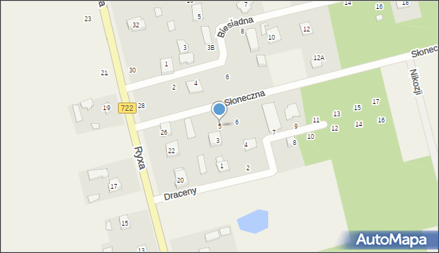 Prażmów, Draceny, 5, mapa Prażmów