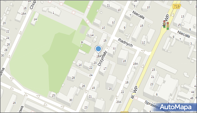 Pruszków, Drzymały Michała, 18A, mapa Pruszków