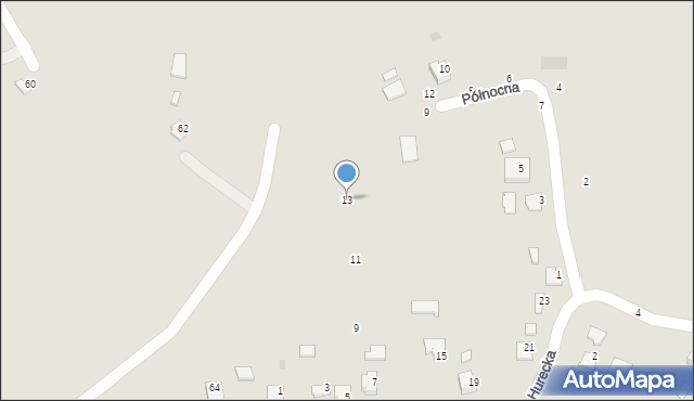 Przemyśl, Droga Hurecka, 13, mapa Przemyśla