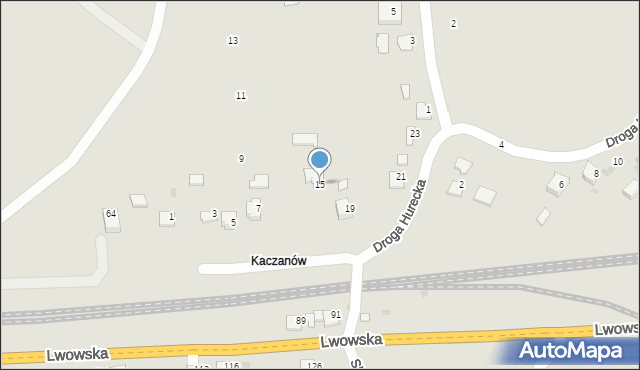 Przemyśl, Droga Hurecka, 15, mapa Przemyśla