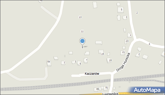 Przemyśl, Droga Hurecka, 9, mapa Przemyśla