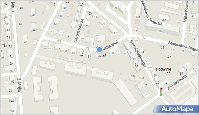 Przemyśl, Drużbackiej Elżbiety, 16, mapa Przemyśla