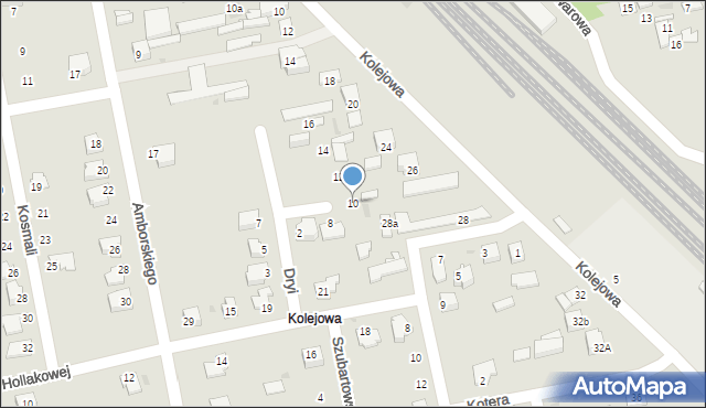Puławy, Dryi Kazimiery, 10, mapa Puław