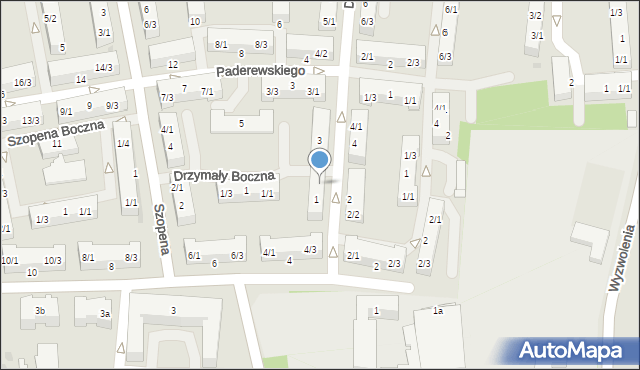 Pyskowice, Drzymały, 1/2, mapa Pyskowice