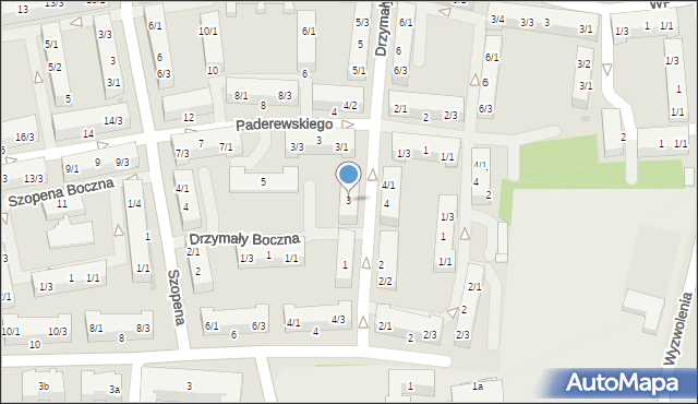 Pyskowice, Drzymały, 3, mapa Pyskowice