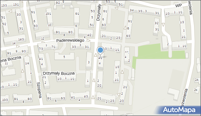 Pyskowice, Drzymały, 4/1, mapa Pyskowice