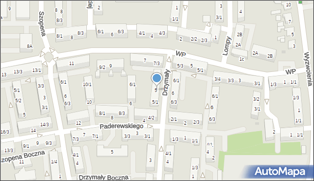 Pyskowice, Drzymały, 5/2, mapa Pyskowice