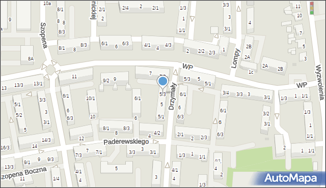 Pyskowice, Drzymały, 5/3, mapa Pyskowice