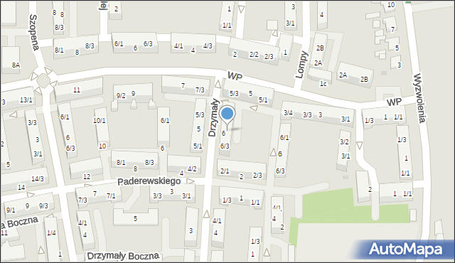 Pyskowice, Drzymały Michała, 6/2, mapa Pyskowice