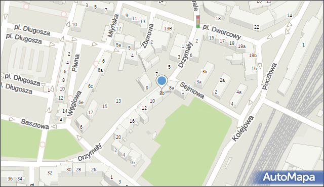 Racibórz, Drzymały Michała, 8b, mapa Racibórz