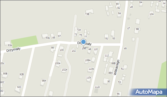 Radom, Drzymały Wojciecha Michała, 106, mapa Radomia