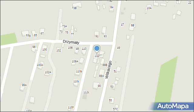 Radom, Drzymały Wojciecha Michała, 112, mapa Radomia