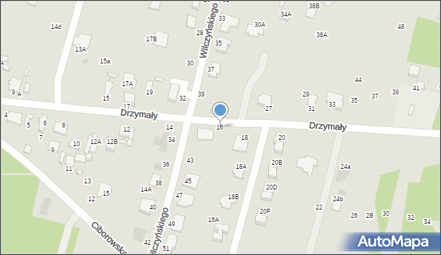 Radom, Drzymały Wojciecha Michała, 16, mapa Radomia