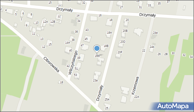 Radom, Drzymały Wojciecha Michała, 16A, mapa Radomia
