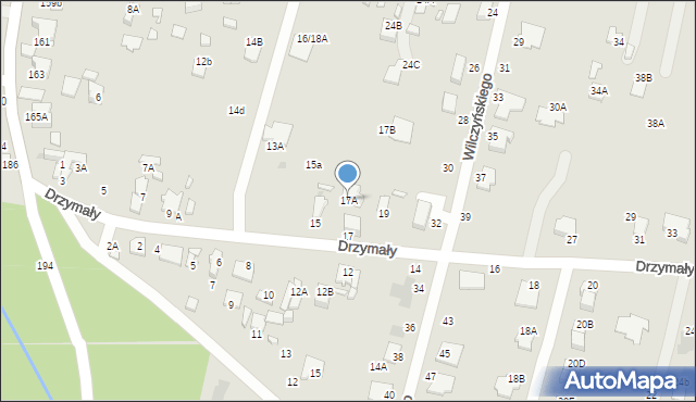 Radom, Drzymały Wojciecha Michała, 17A, mapa Radomia