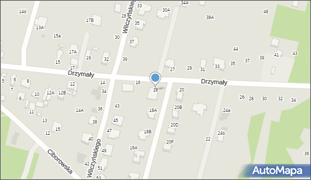 Radom, Drzymały Wojciecha Michała, 18, mapa Radomia