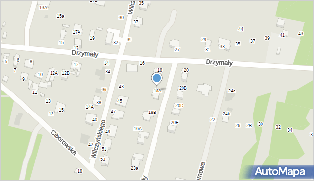 Radom, Drzymały Wojciecha Michała, 18A, mapa Radomia