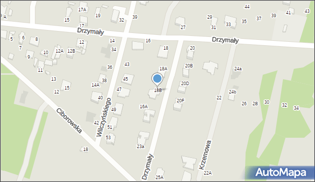 Radom, Drzymały Wojciecha Michała, 18B, mapa Radomia