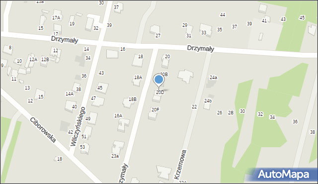 Radom, Drzymały Wojciecha Michała, 20D, mapa Radomia