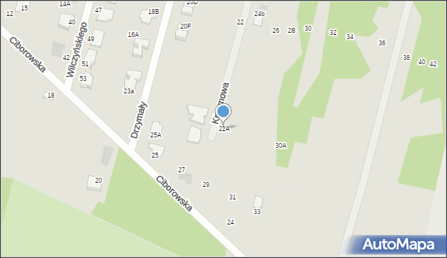 Radom, Drzymały Wojciecha Michała, 22A, mapa Radomia