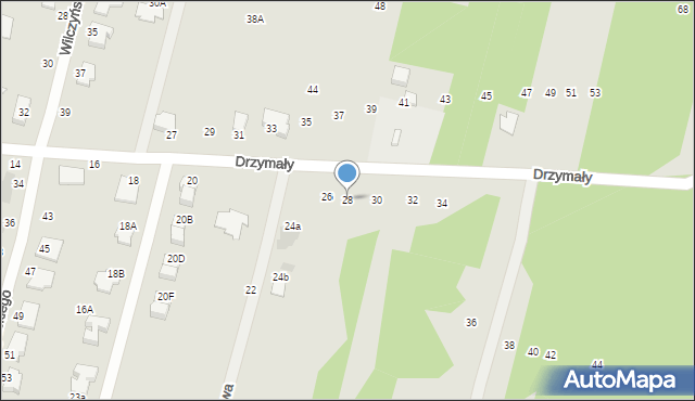 Radom, Drzymały Wojciecha Michała, 28, mapa Radomia