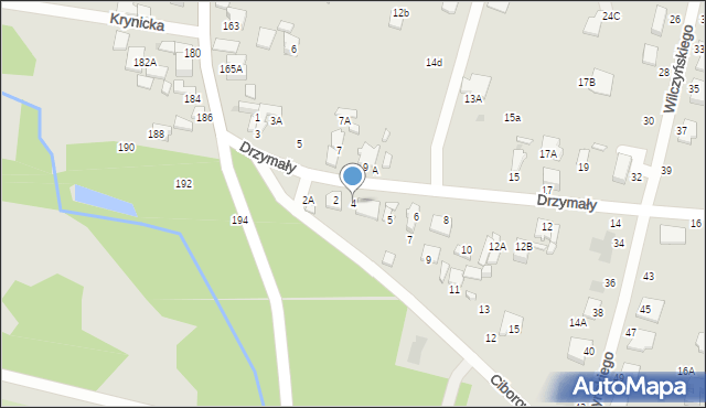 Radom, Drzymały Wojciecha Michała, 4, mapa Radomia