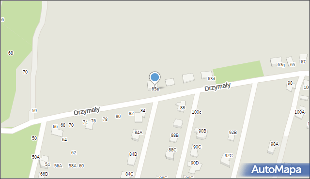 Radom, Drzymały Wojciecha Michała, 63a, mapa Radomia