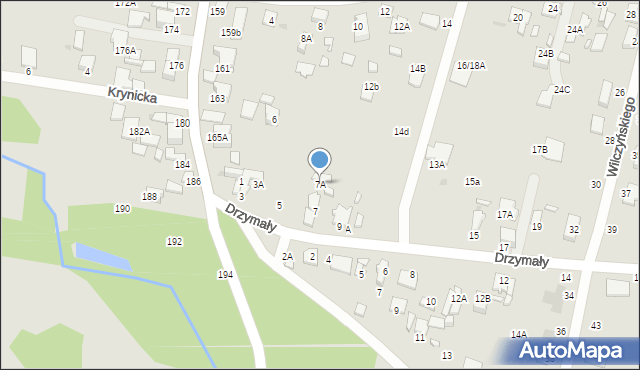 Radom, Drzymały Wojciecha Michała, 7A, mapa Radomia