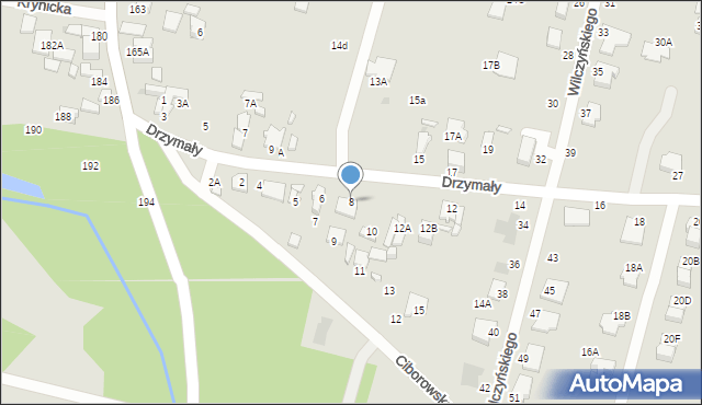 Radom, Drzymały Wojciecha Michała, 8, mapa Radomia