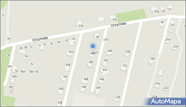 Radom, Drzymały Wojciecha Michała, 88B, mapa Radomia