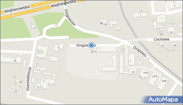 Reda, Drogowców, 3, mapa Reda