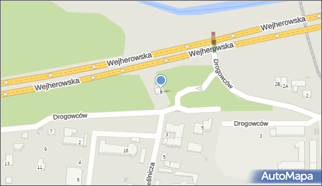 Reda, Drogowców, 6, mapa Reda