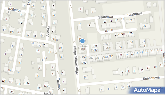 Rokitnica, Droga Juliusza Słowackiego, 35a, mapa Rokitnica