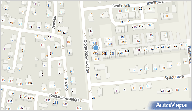 Rokitnica, Droga Juliusza Słowackiego, 36b, mapa Rokitnica