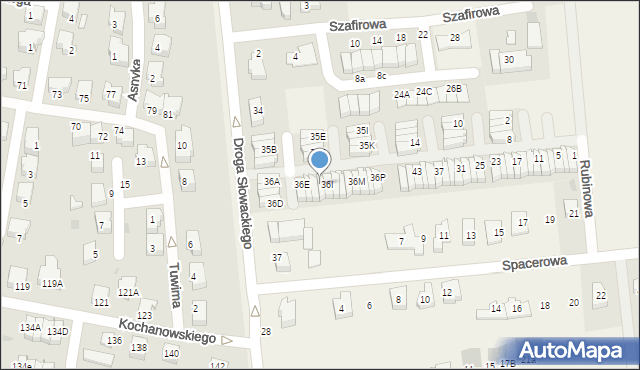 Rokitnica, Droga Juliusza Słowackiego, 36H, mapa Rokitnica