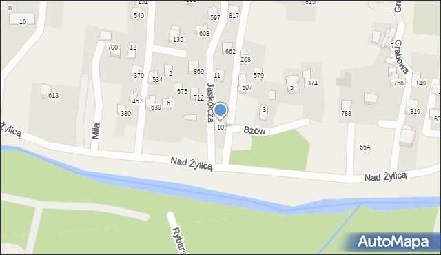 Rybarzowice, Drzewna, 962, mapa Rybarzowice