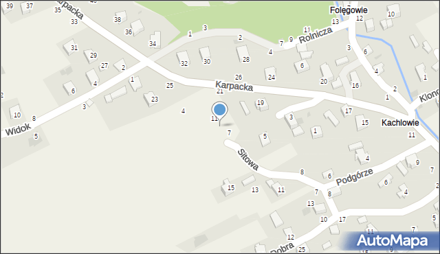 Rychwałdek, Drzewna, 9, mapa Rychwałdek