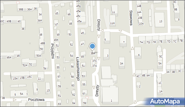 Siemianowice Śląskie, Dreyzy Józefa, 39A, mapa Siemianowice Śląskie