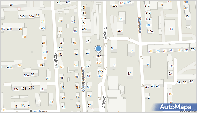 Siemianowice Śląskie, Dreyzy Józefa, 39C, mapa Siemianowice Śląskie