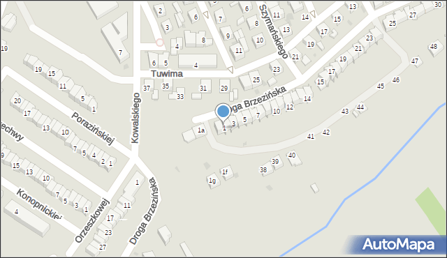 Sieradz, Droga Brzezińska, 1, mapa Sieradz