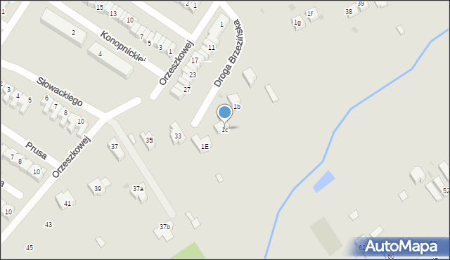 Sieradz, Droga Brzezińska, 1c, mapa Sieradz