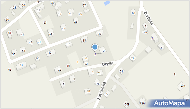Sierakowice, Drywy Brunona, 4, mapa Sierakowice