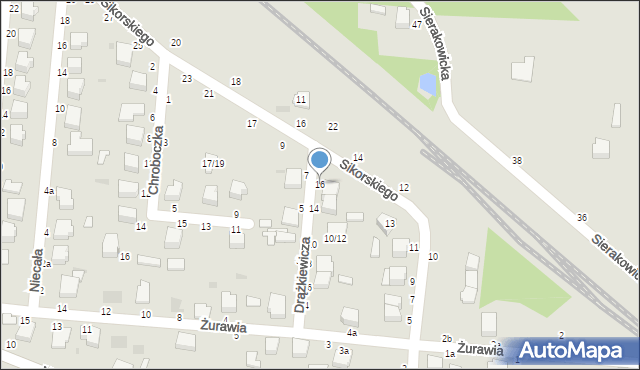 Skierniewice, Drążkiewicza Janusza, 16, mapa Skierniewic
