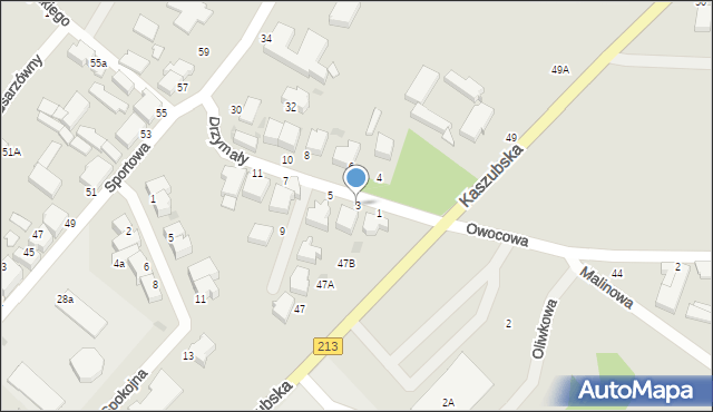 Słupsk, Drzymały, 3, mapa Słupska